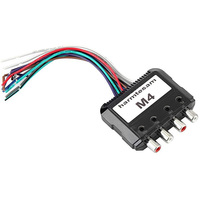 Convertisseur audio haut-vers-bas Senger M4, quatre entrées, quatre sorties, amplificateur de puissance 4 canaux, câble de contrôle, interface RCA, haute fidélité