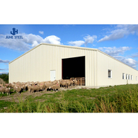 Hangar à structure en acier pour poulailler de volailles, hangar préfabriqué pour le bétail, poulailler en acier pour vaches et cochons