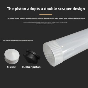 Jeringa dispensadora de plástico resistente a alta presión de 500 ml, aguja de llenado de pegamento engrosada de 500 CC con barril roscado - Product Image 3
