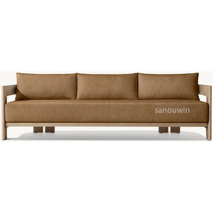 Sofá elegante de teca <span class=keywords><strong>para</strong></span> exteriores, resistente a las manchas <span class=keywords><strong>para</strong></span> todo tipo de clima, tela duradera, encanto distintivo de envejecimiento <span class=keywords><strong>para</strong></span> <span class=keywords><strong>asientos</strong></span> de Patio - Product Image 5