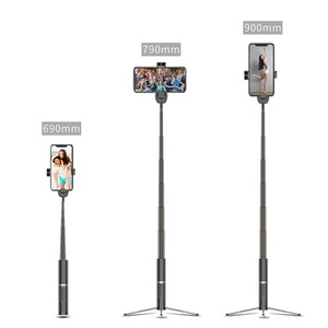 USAMS US-ZB064 Material Flexible estabilizador ajustable palo de <span class=keywords><strong>Selfie</strong></span> Bluetooth - Product Image 1