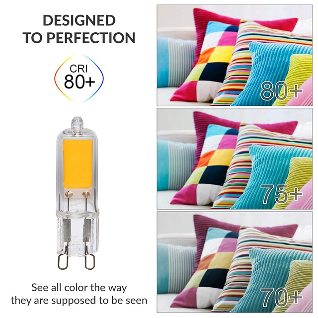 COB Glass Lampshade Ceramic G9 LED Lamp 220V 230V3W 5W 7W 2835SMD High Quality G9 Spotlight Chandelier Corn Bulb 33 51 75leds
