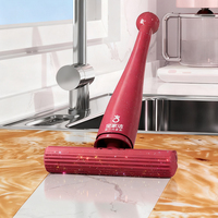 Serpillère compacte Jesun à essorage automatique, mini serpillère pliable à tête éponge auto-pressante pour nettoyer les comptoirs de cuisine, les tables et les vitres
