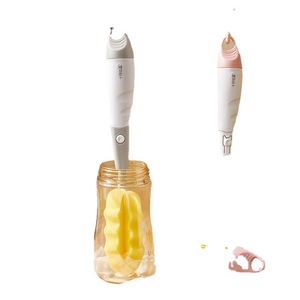 Juego de cepillos para biberones October Crystal de 4 piezas con esponja giratoria y cabezales de silicona para una limpieza completa - Product Image 2