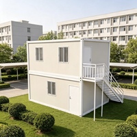 Bâtiment Modulaire Préfabriqué en Acier Empilable Style Mid-Century Modern pour Magasin, Café, Bar et Supérette