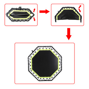 Aanpasbare Vier-Opvouwbare 48-Inch <span class=keywords><strong>Trampoline</strong></span> Voor Volwassenen Thuis Fitness Achtzijdige <span class=keywords><strong>Trampoline</strong></span> Met Armleuningen - Product Image 4