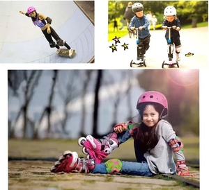 Enfants en bas âge professionnel 7 en 1 Sports de plein air protecteurs équipements vélo Scooters utilisation de sécurité Skate Board <span class=keywords><strong>casque</strong></span> engrenages - Product Image 6