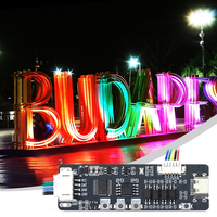 Contrôleur de bande LED programmable Lededit WS2812B 2811 RGB, série 485 CM-XS-c4, déclencheur 4 canaux, 512 pixels, garantie 2 ans