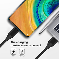 2024 nouveau joint en alliage d'aluminium 3A type-c câble de charge USB charge rapide pour téléphone portable