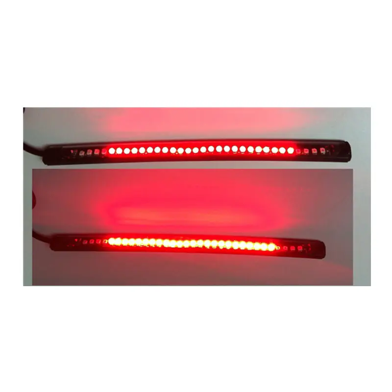 32LED 8 inch Motorcycle Amber Rood Licht Strip Motorfiets Led Richtingaanwijzer