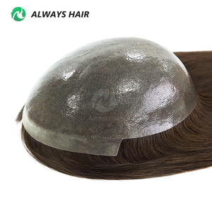 All Polyskin Chinese Remy Hair 16 pulgadas <span class=keywords><strong>Natural</strong></span> Straight Woman Tupé Hairpiece - Product Image 6