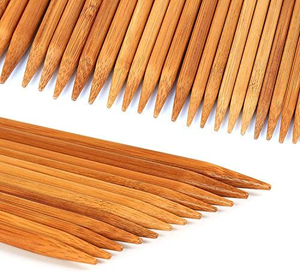 Ensemble d'aiguilles à tricoter Longues aiguilles de laine à double pointe en bambou pour le <span class=keywords><strong>tricot</strong></span> de bricolage pour les projets faits à la main - Product Image 1