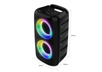 Altavoz Hy3317 con LED RGB, Carcasa de Plástico, Batería Recargable, Ideal para Fiestas al Aire Libre y Karaoke