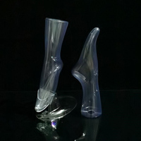 Chaussettes de pied en plastique transparent formes affichage cheville Mannequin modèle Transparent Long pied Mannequin pour chaussettes affichage de chaussures