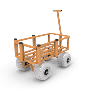 Carrello Pieghevole in Alluminio per Pesca/Spiaggia, Resistente, con Grandi Ruote Gonfiabili, Personalizzabile OEM - Product Image 2