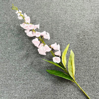 Bunga Anggrek Kupu-kupu Buatan Sentuhan Alami, Tangkai Bunga Phalaenopsis Sutra Tiruan Realistis Dengan Kuncup