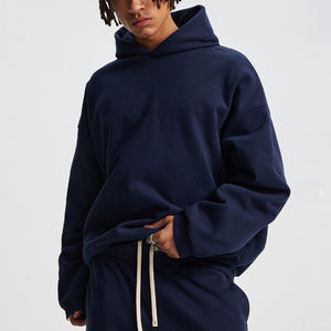 Sweat-shirt surdimensionné de haute qualité 100% coton 400 g/m², streetwear, logo personnalisé, impression en relief - Product Image 5