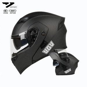 קסדת אופנוע דו-שימושית Vgv 90 מאושרת DOT, קסדה מלאה מחומר ABS, נושמת, יוניסקס - Product Image 4