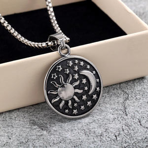 Collar con Colgante de Acero Inoxidable, Diseño de Constelación Unisex, Patrón Geométrico, Joyería de Moda para Combinar con Ropa - Product Image 4