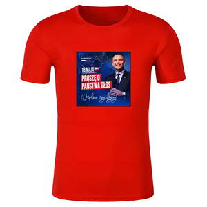 Wholesale 2025 Unisex Short Sleeve Polish Presidential Candidate T-Shirt Customizable Adults Election Cheer Promotional T-Shirt - Product Image 4