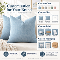 Housse de coussin personnalisée OEM ODM en tissu lavable avec fermeture éclair dissimulée pour la décoration intérieure