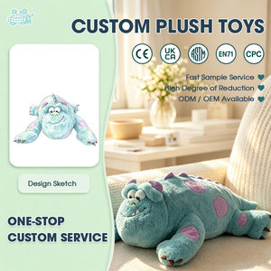 Peluche de Monstruo Azul con Manchas Personalizado, Juguete Suave y Acogedor de Color Verde Azulado, Monstruo de Pie Grande, Animal de Peluche, Decoración para el Hogar, Regalo para Niños - Product Image 1