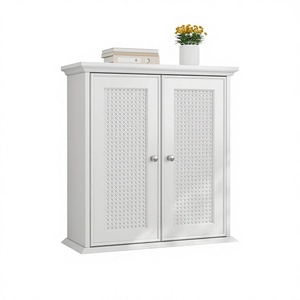 ตู้ยาติดผนังแบบขายส่ง ประตูไม้ ชั้นวางปรับได้ สำหรับห้องน้ำ - Product Image 2