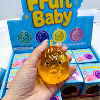 Jouet à presser en TPR en forme de poisson pour bébé, 4 couleurs, transparent, anti-stress, boîte surprise, cadeau
