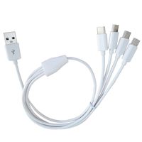 Câble de charge long USB C multi 4 en 1, cordon de charge, plusieurs ports, câble de charge, connecteur de type C pour téléphones portables