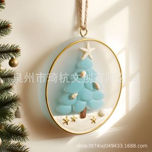 Ornement suspendu pour arbre de Noël, décoration circulaire en résine pour la décoration des fêtes - Product Image 4