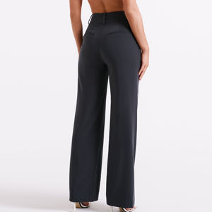 กางเกงขายส่งสำหรับผู้หญิง เอวสูง ทรงตรง ผ้าระบายอากาศ เป็นมิตรกับสิ่งแวดล้อม ดีไซน์เรียบหรู ขายาว - Product Image 5