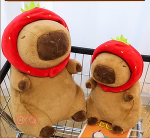 Wholese snotty capybara búp bê anim Fluffy Brown capybara bé với Khịt Mũi dễ thương chất béo capybara đồ chơi sang trọng - Product Image 5