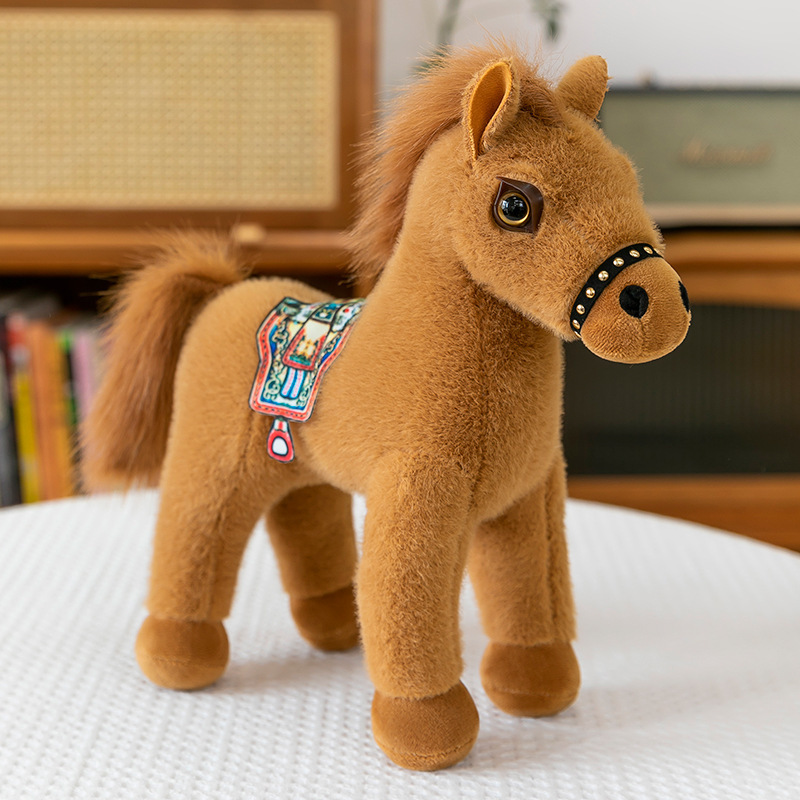 Cheval de simulation Lu xiao [brun clair avec selle]