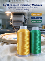 Fil à broder de haute qualité 100% polyester filament 120D/2 Tex27 40WT 4000YDS