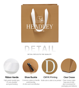 Bán Buôn Quà Tặng Sang Trọng Thủ Công Bao Bì Biểu Tượng Tùy Chỉnh In Túi Giấy Ribbon Xử Lý Đối Với Trang Sức Mua Sắm Sử Dụng - Product Image 4