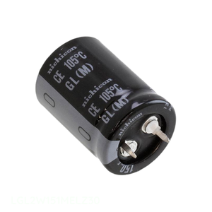 Condensateur LGL2W151MELZ30 à trou traversant, en aluminium, 150 µF, 20 %, 450 V, SNAP TH, 150 µF - Distributeur agréé - Product Image 1