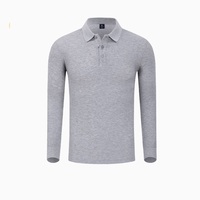 220gms Premium Unisex 80% Katoenen Poloshirts Met Lange Mouwen Zakelijk Casual T-Shirt Werkkleding Tops Golfshirt Heren Dames Sweatshirt