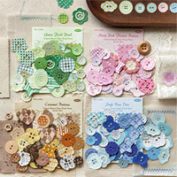Mr.Paper – Pack d'autocollants en relief écologiques auto-adhésifs pour collectionneurs de boutons, en papier kraft blanc, pour journalisation