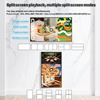 Layar Digital Signage Komersial 32 Inci Bingkai Tipis untuk Pemasangan di Dinding Dalam Ruangan, Cocok untuk Penggunaan di Mal dan Kantor