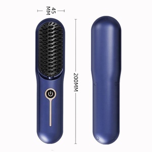Nouvelle brosse lissante et bouclante ionique sans fil 2-en-1 2024 pour usage domestique et hôtelier, alimentée par USB/batterie - Product Image 1
