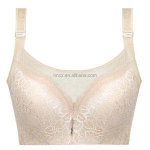 Soutien-gorge push-up sexy pour <span class=keywords><strong>femme</strong></span>, grande taille, <span class=keywords><strong>en</strong></span> dentelle douce, fermeture devant, respirant et tissage tricoté, logo sur la bonnette - Product Image 2