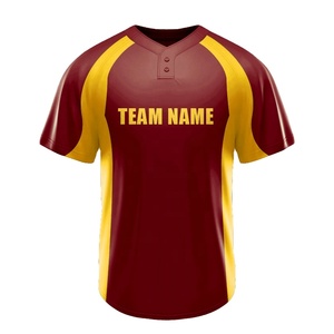 Maillots de baseball personnalisés à deux boutons pour hommes, sports d'équipe - Product Image 4