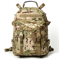 Sac à dos tactique robuste 50L en nylon MOLLE avec cadre externe pour ordinateur portable 15,6 pouces, camouflage CP, étanche, pour randonnée, camping et trekking
