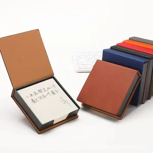 PU Leather Cover Sticky Notes Box