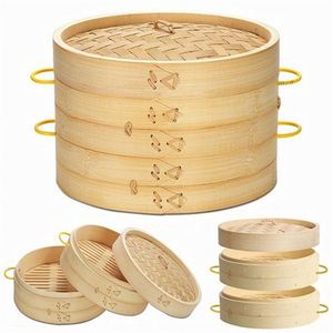 Cesta de Repuesto para Vaporera de Tamales, Doble de Bambú con 3 Niveles, Gran Oferta, Vaporeras de 40 Pulgadas, Ollas de Dos Capas, Vaporeras Eléctricas - Product Image 5