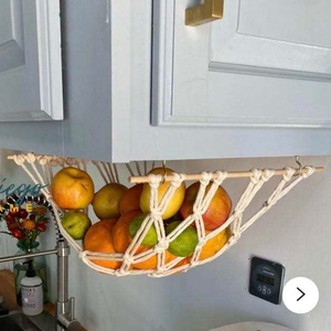 Amazon best selling hanging fruit hammock macrame fruit hammock under cabinet