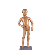 Mannequins de corps entier en gros, mannequins d'occasion couleur champagne doré, mannequins pour enfants à vendre