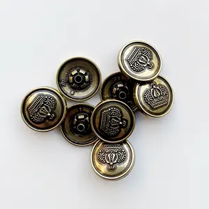 Custom design logo 4 button suit decorative covers brass metal snap button for clothing