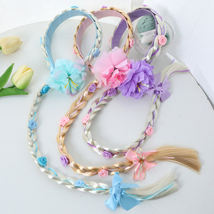 Diadema de Princesa Elsa de Frozen con Trenza, Accesorio <span class=keywords><strong>para</strong></span> el Cabello de Doble Trama a Máquina <span class=keywords><strong>para</strong></span> Niñas, <span class=keywords><strong>Adorno</strong></span> Infantil - Product Image 1