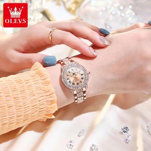   Montres pour femmes, montre-bracelet à quartz originale à la mode pour dames, cadran romain, diamants étincelants, étanche, lumineuse, luxe, nouvelle collection - Product Image 4